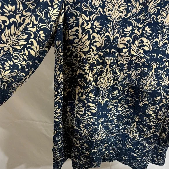 Catherines Navy and Cream Floral Damask Tunic - Picture 5 of 7